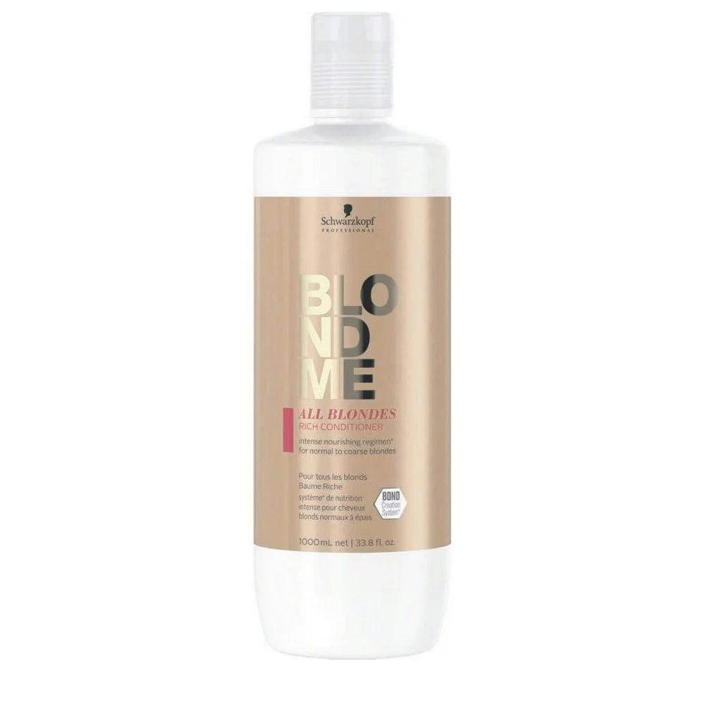 SCHWARZKOPF BLOND ME ALL BLONDES RICH CONDITIONER 250ML - CONDITIONER FOR THICK BLOND HAIR