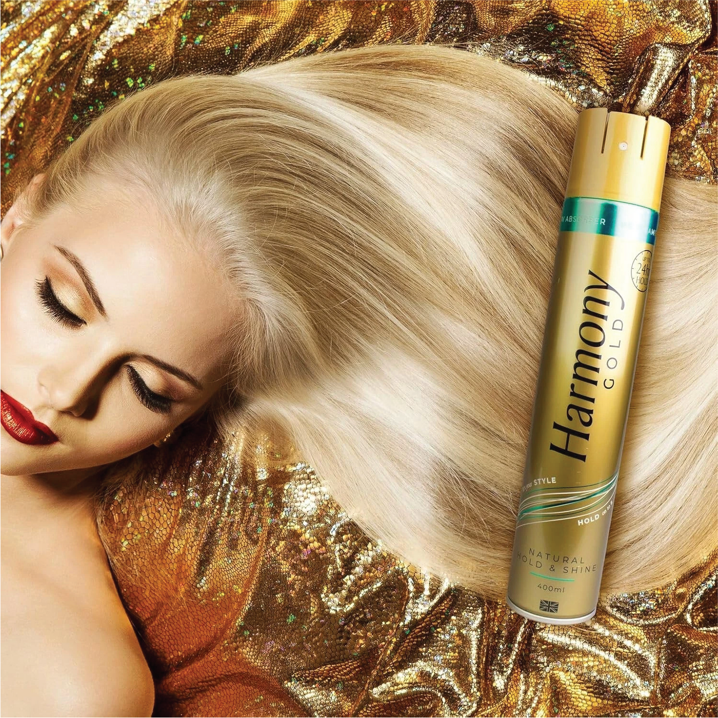 Harmony Hair Spray Gold Max Hold & Shine 400ml