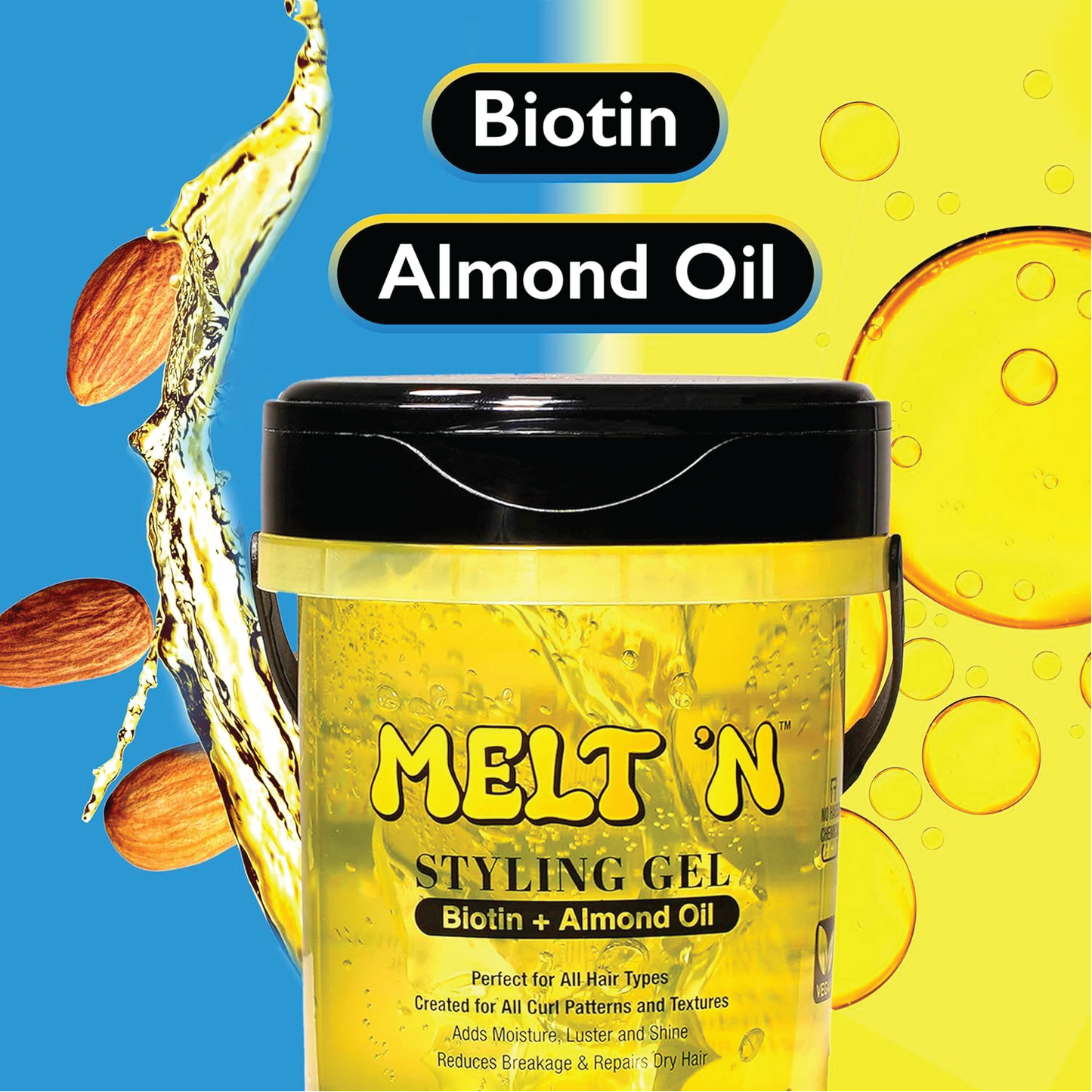 EBIN NEW YORK Melt'n Styling Gel Biotin and Almond Oil Infused 16oz