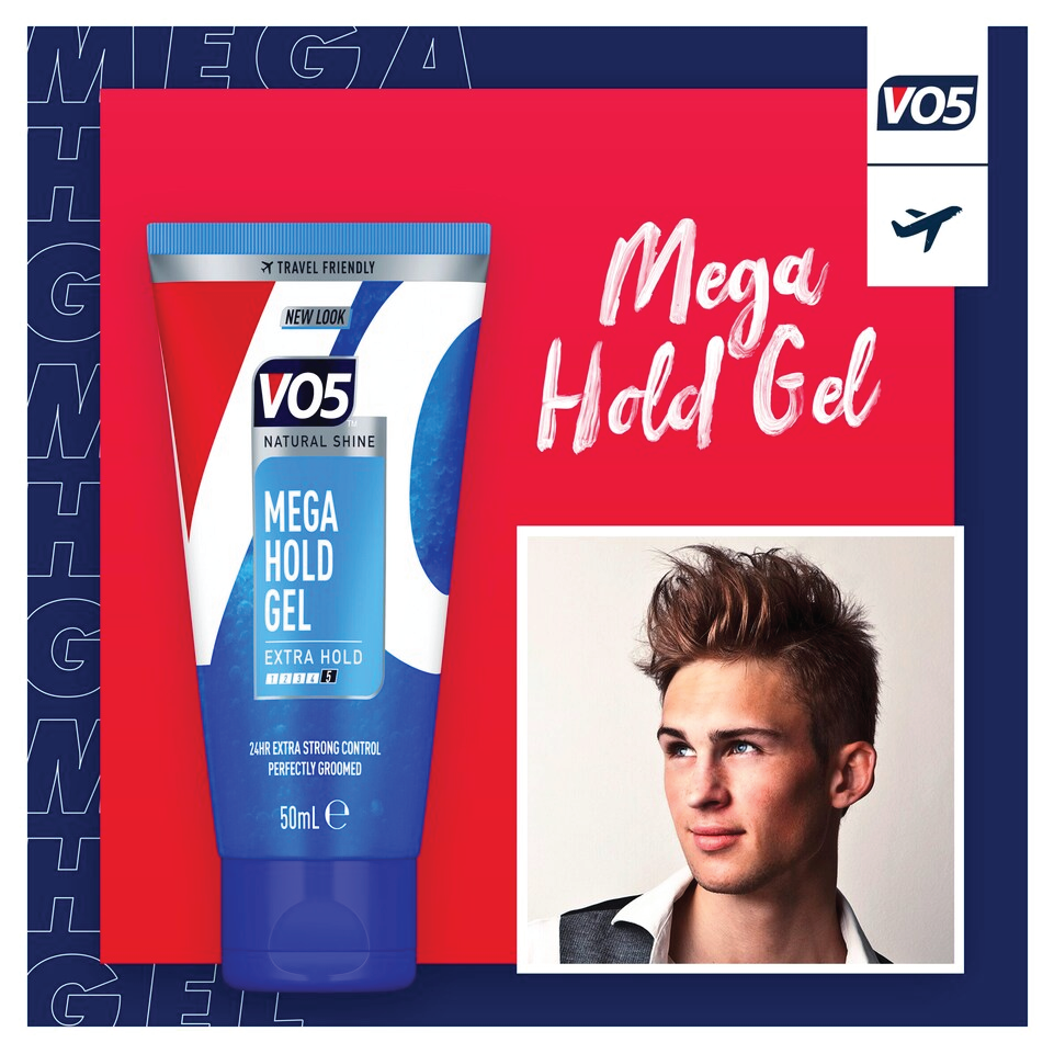 Vo5 Mega Hold Styling Hair Gel 50Ml