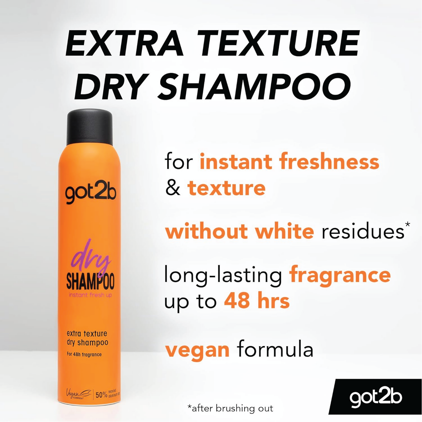 GOT2B FRESH DRY SHAMPOO EXTRA VOLUME Grapefruit & Amber Scent 200ml