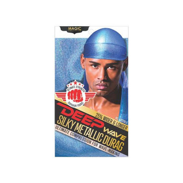 MAGIC COLLECTION MEN'S DEEP WAVE SILKY METALLIC DURAG