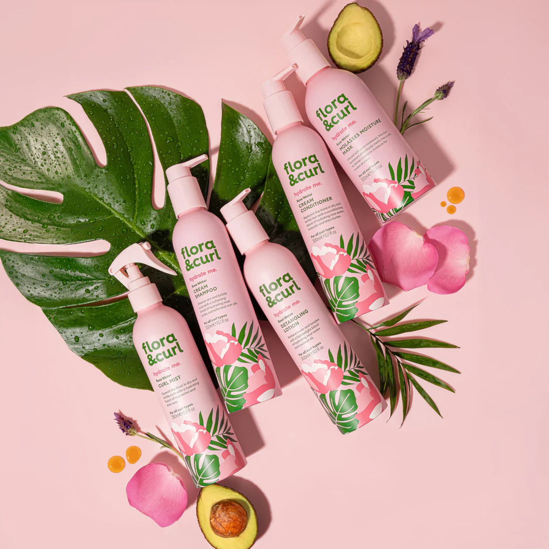 FLORA & CURL Hydrate Me Rose Water Cream Shampoo-300ML