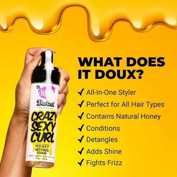 THE DOUX CRAZYSEXYCURL HONEY SETTING FOAM