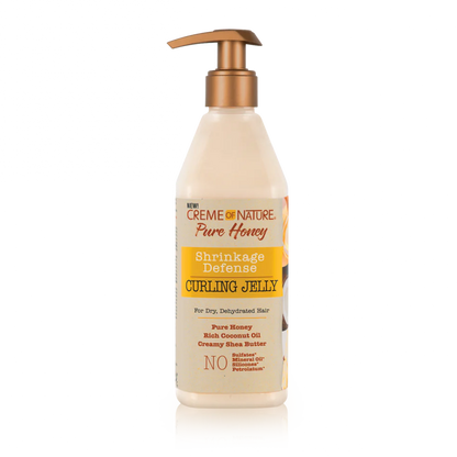 CREME OF NATURE PURE HONEY Shrinkage Defense Curling Jelly 12oz