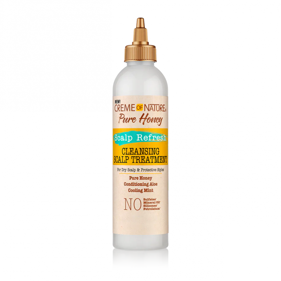 CREME OF NATURE PURE HONEY Scalp Refresh Cleansing Scalp Treatment -8 oz