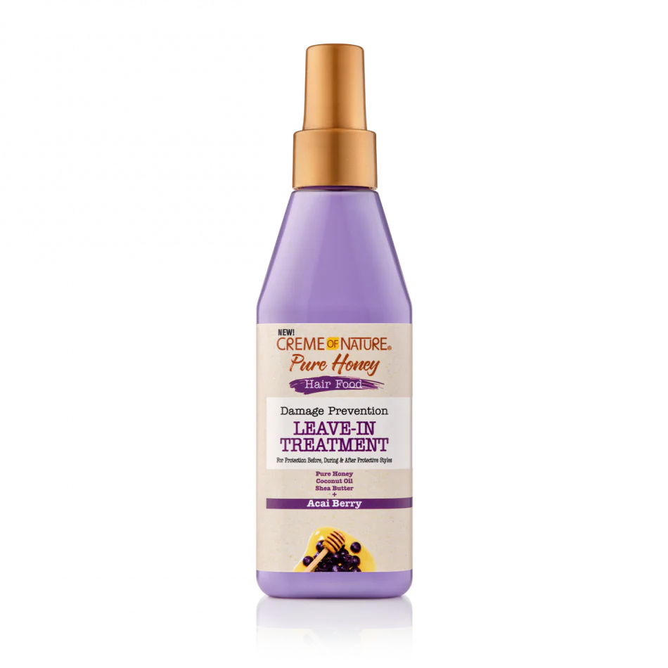 CREME OF NATURE PURE HONEY Hair Food Damage Prevention Leave-In Treatment 8oz