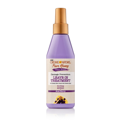 CREME OF NATURE PURE HONEY Hair Food Damage Prevention Leave-In Treatment 8oz