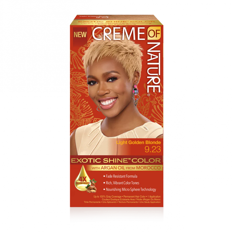 CREME OF NATURE ARGAN OIL FROM MOROCCO Exotic Shine Color with Argan Oil from Morocco 9.23 Light Golden Blonde