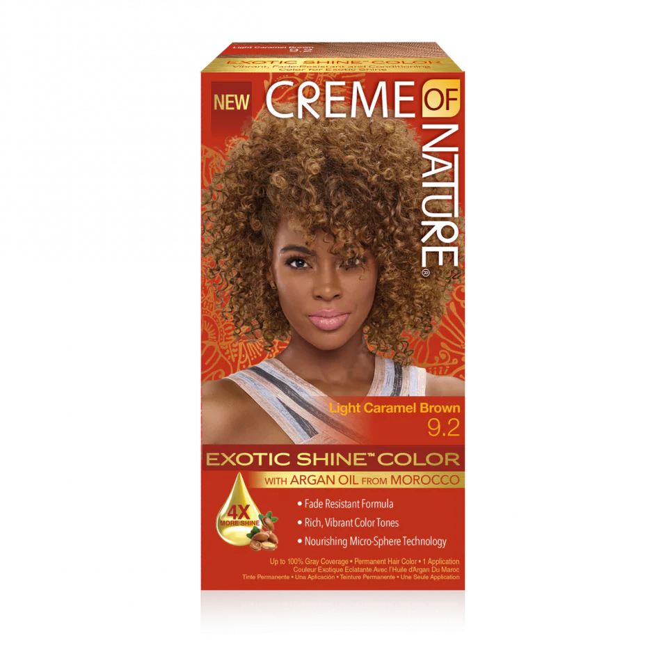 CREME OF NATURE ARGAN OIL FROM MOROCCO Exotic Shine Color with Argan Oil from Morocco 9.2 Light Caramel Brown