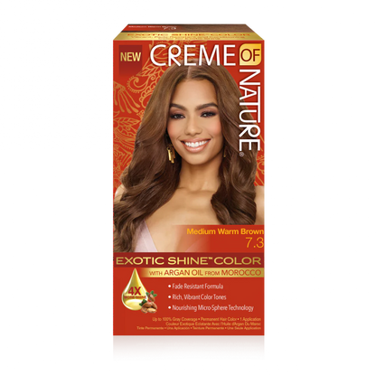 CREME OF NATURE ARGAN OIL FROM MOROCCO Exotic Shine Color with Argan Oil from Morocco 7.3 Medium Warm Brown