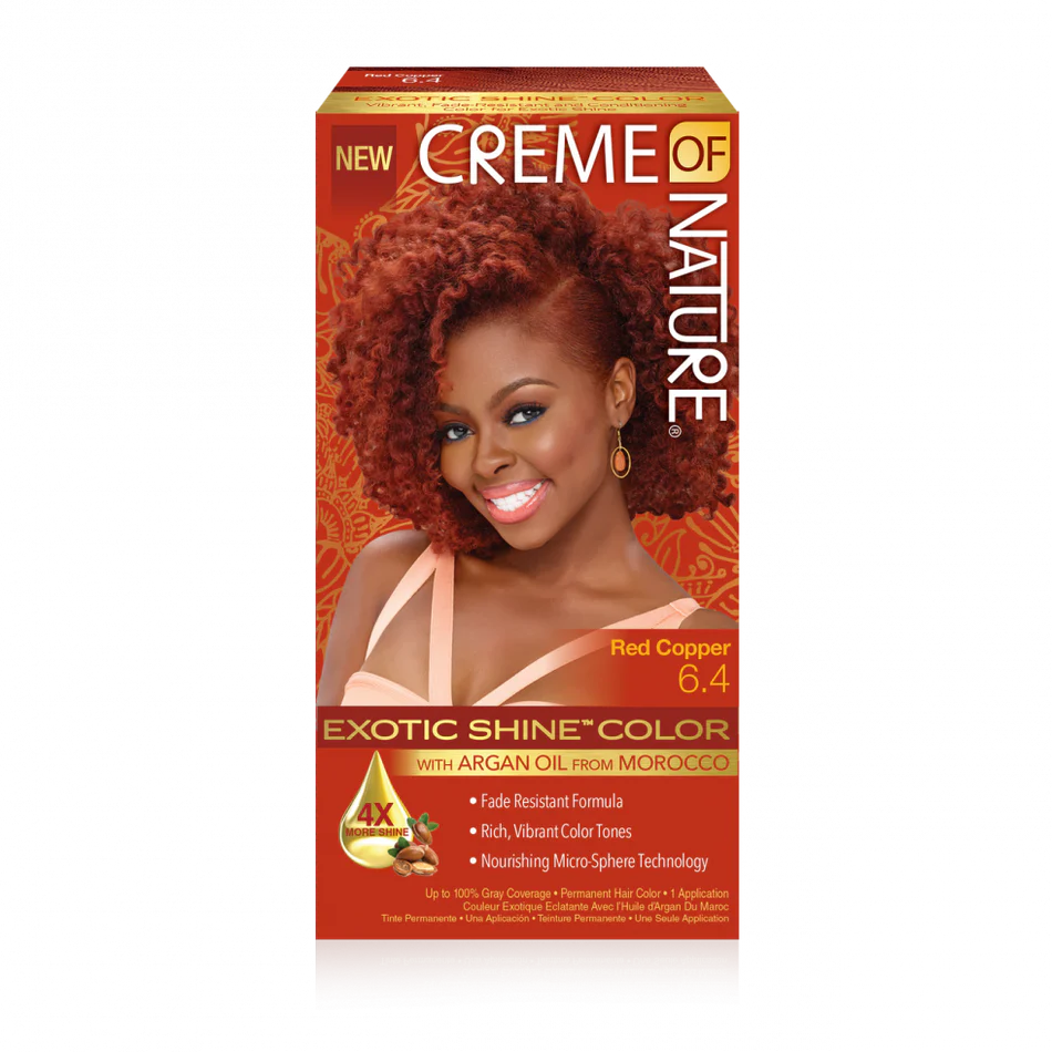 CREME OF NATURE ARGAN OIL FROM MOROCCO Exotic Shine Color with Argan Oil from Morocco 6.4 Red Copper