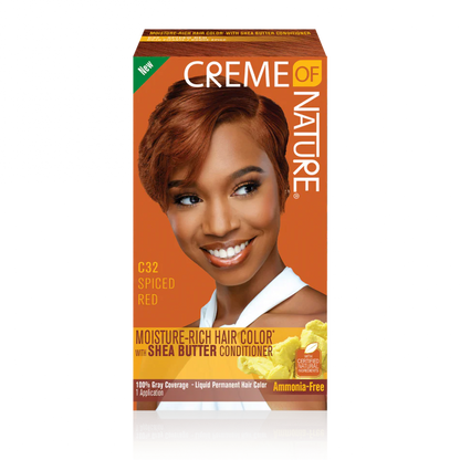 CREME OF NATURE Moisture-Rich Hair Color* with Shea Butter Conditioner C32 Spiced Red
