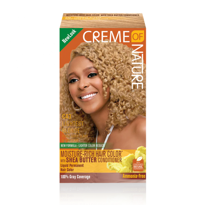 CREME OF NATURE Moisture-Rich Hair Color* with Shea Butter Conditioner C43 Lightest Blonde