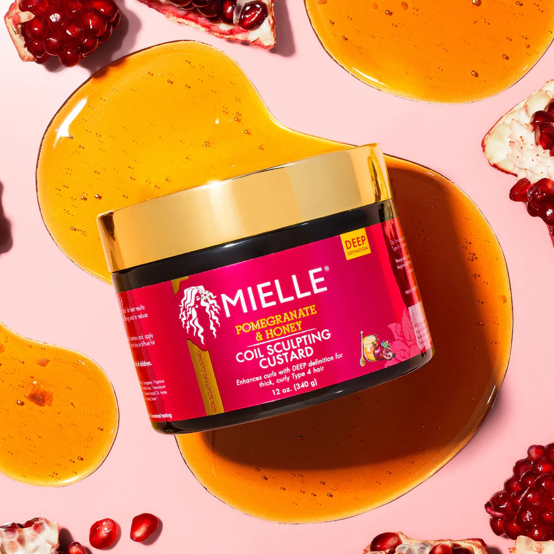 MIELLE POMEGRANATE & HONEY CURL SCULPTING CUSTARD -12 oz