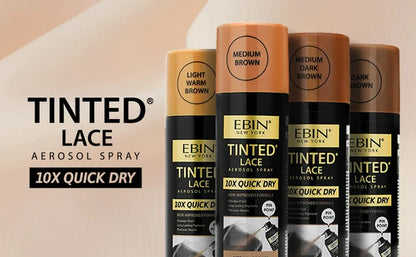 EBIN TINTED LACE 10X QUICK DRY SPRAY - LIGHT WARM BROWN-100 ML