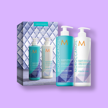 Moroccanoil Blonde Perfecting Purple Shampoo and Conditioner 500ml