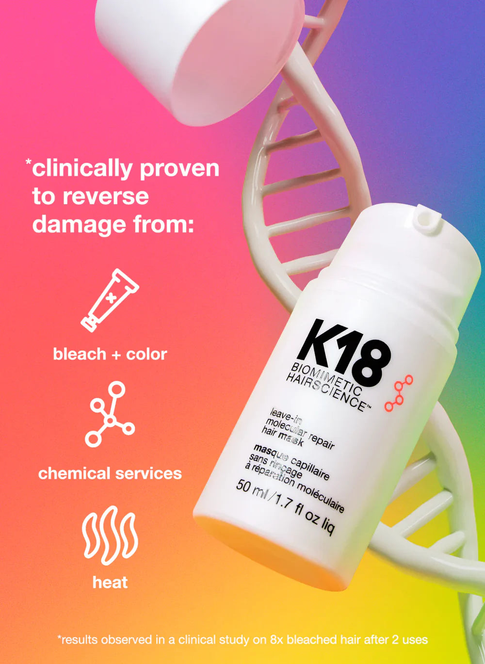 k18 leave-in molecular repair hair mask 50 ML