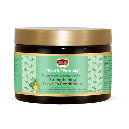 African Pride Feel It Formula Strengthening Leave In Conditioner, 12.0 OZ