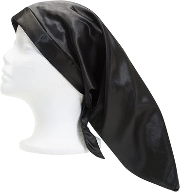 Cantu Braid Bonnet Extra Long Sleep Cap, Black
