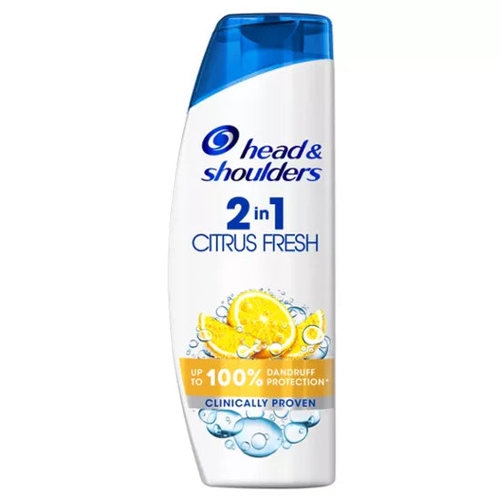 Head & Shoulders Citrus Fresh 2in1 Anti Dandruff Shampoo And Conditioner For Greasy Hair-330 ML