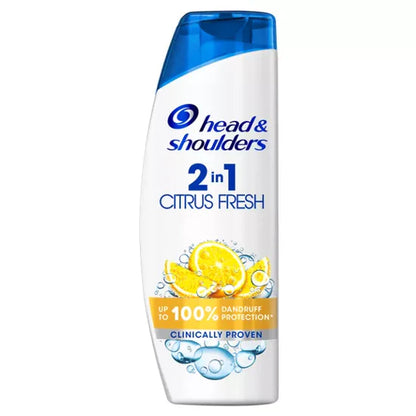 Head & Shoulders Citrus Fresh 2in1 Anti Dandruff Shampoo And Conditioner For Greasy Hair-330 ML