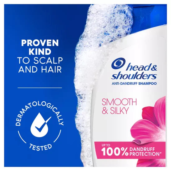 Head & Shoulders Smooth & Silky Anti-Dandruff Shampoo for Frizzy Hair-330ML