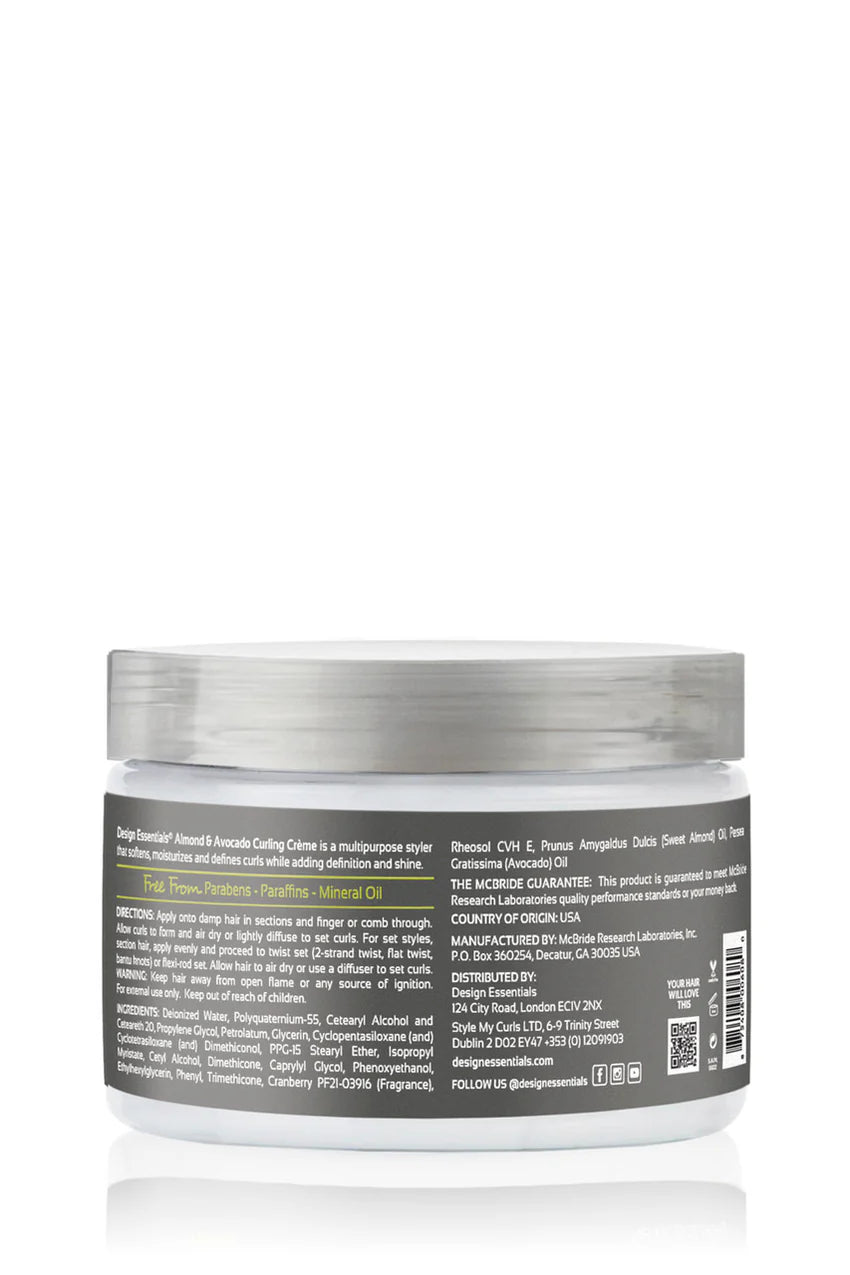 DESIGN ESSENTIALS Almond & Avocado Curling Crème-12 oz