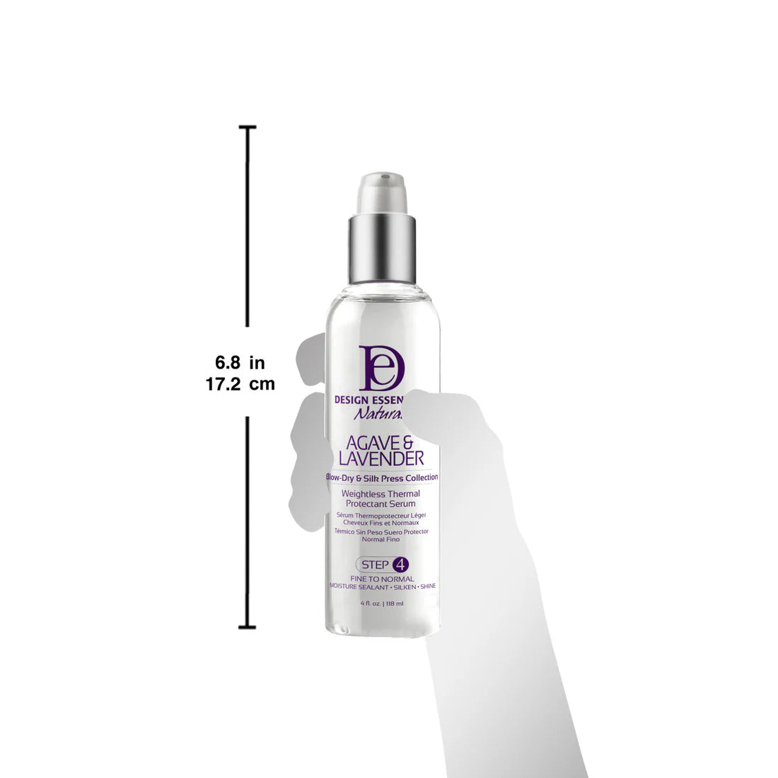 DESIGN ESSENTIALS Agave & Lavender Weightless Thermal Protectant Serum 4 OZ