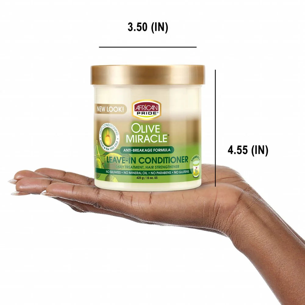 AFRICAN PRIDE OLIVE MIRACLE LEAVE-IN CONDITIONER, 15OZ