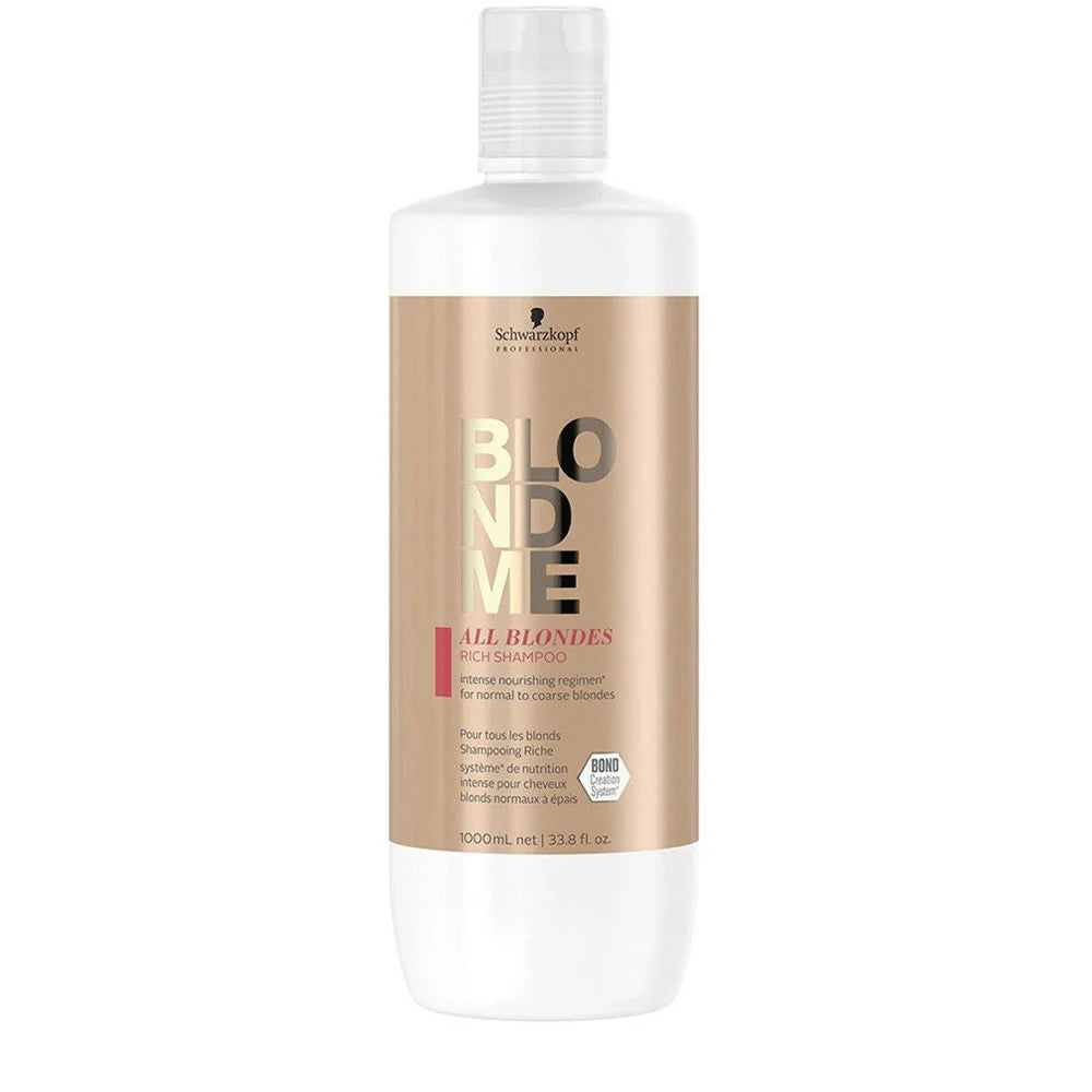 SCHWARZKOPF BLONDEME ALL BLONDES RICH SHAMPOO - SHAMPOO FOR THICK BLOND HAIR