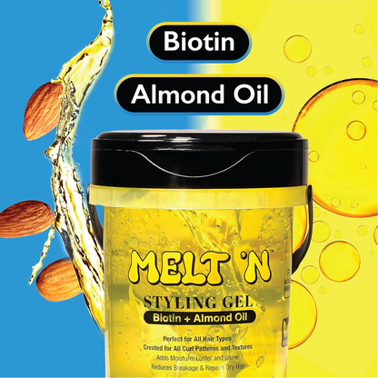 EBIN NEW YORK Melt'n Styling Gel Biotin and Almond Oil Infused 16oz