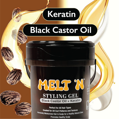 EBIN NEW YORK Melt'n Styling Gel Keratin and Black Castor Oil