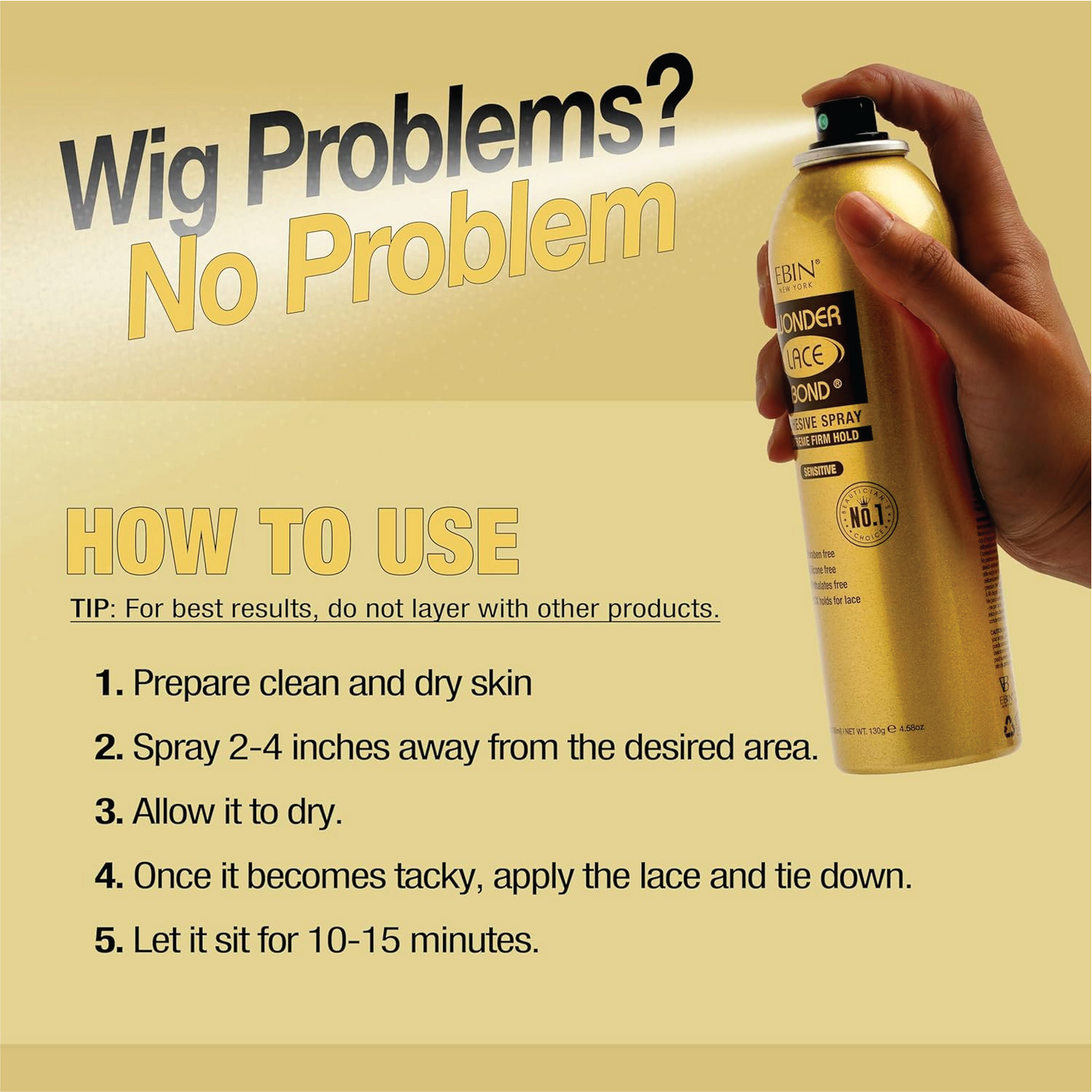 EBIN NEW YORK Wonder Lace Bond Adhesive Spray - Sensitive