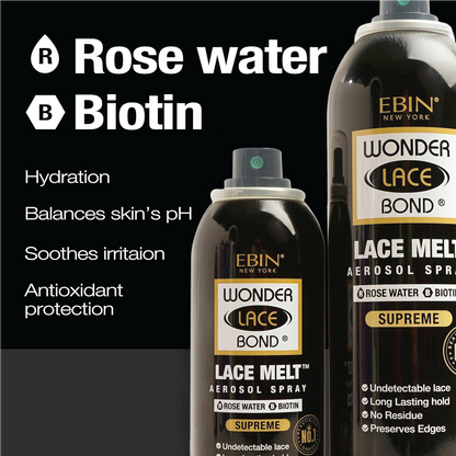 EBIN NEW YORK Wonder Lace - Melt-in Spray – Rosewater + Biotin Infused 180ml