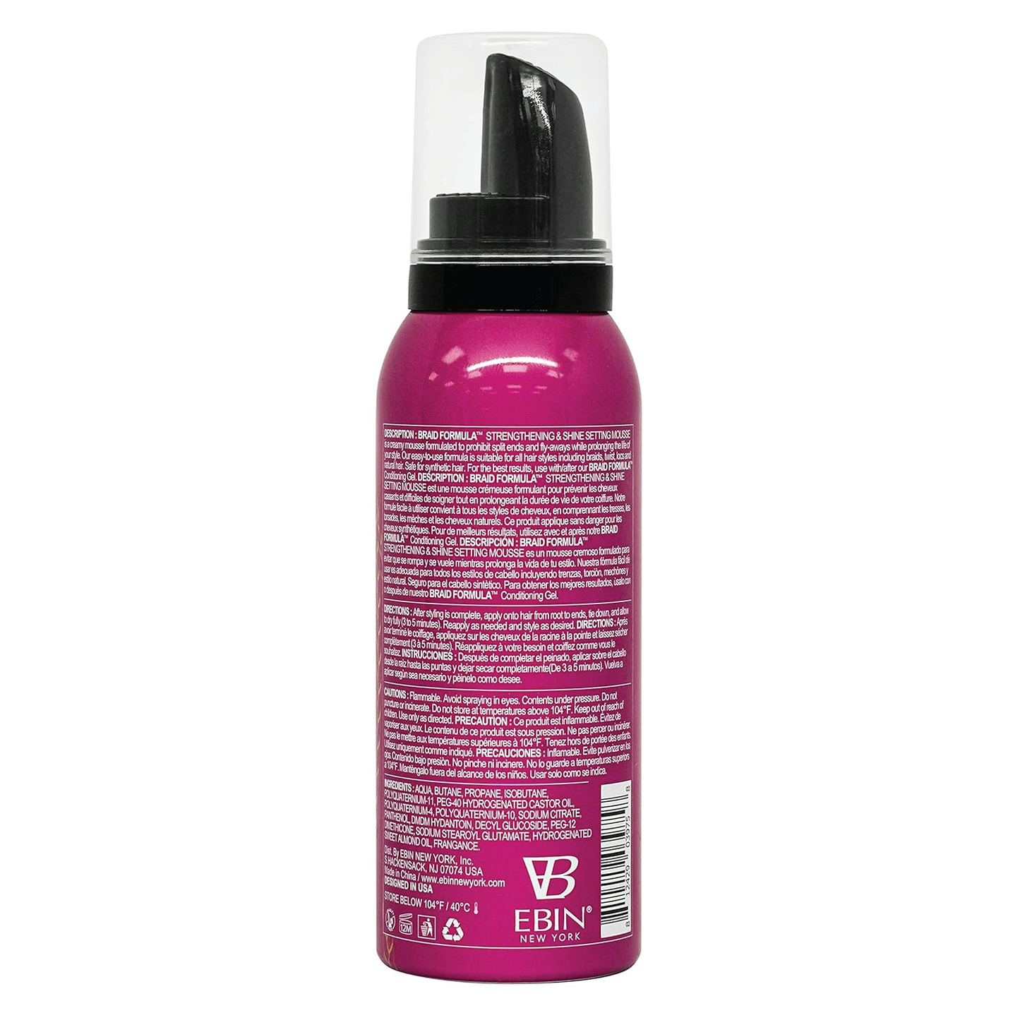 EBIN NEW YORK Braid Formula Hold Mousse 80ml