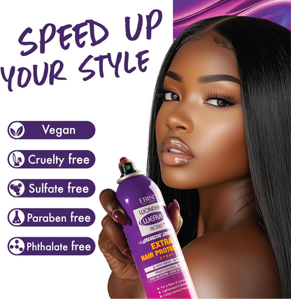 EBIN Wonder Weave Bond Quick Dry Extra Hair Protection Spray, Rose Water & Biotin, 180ml