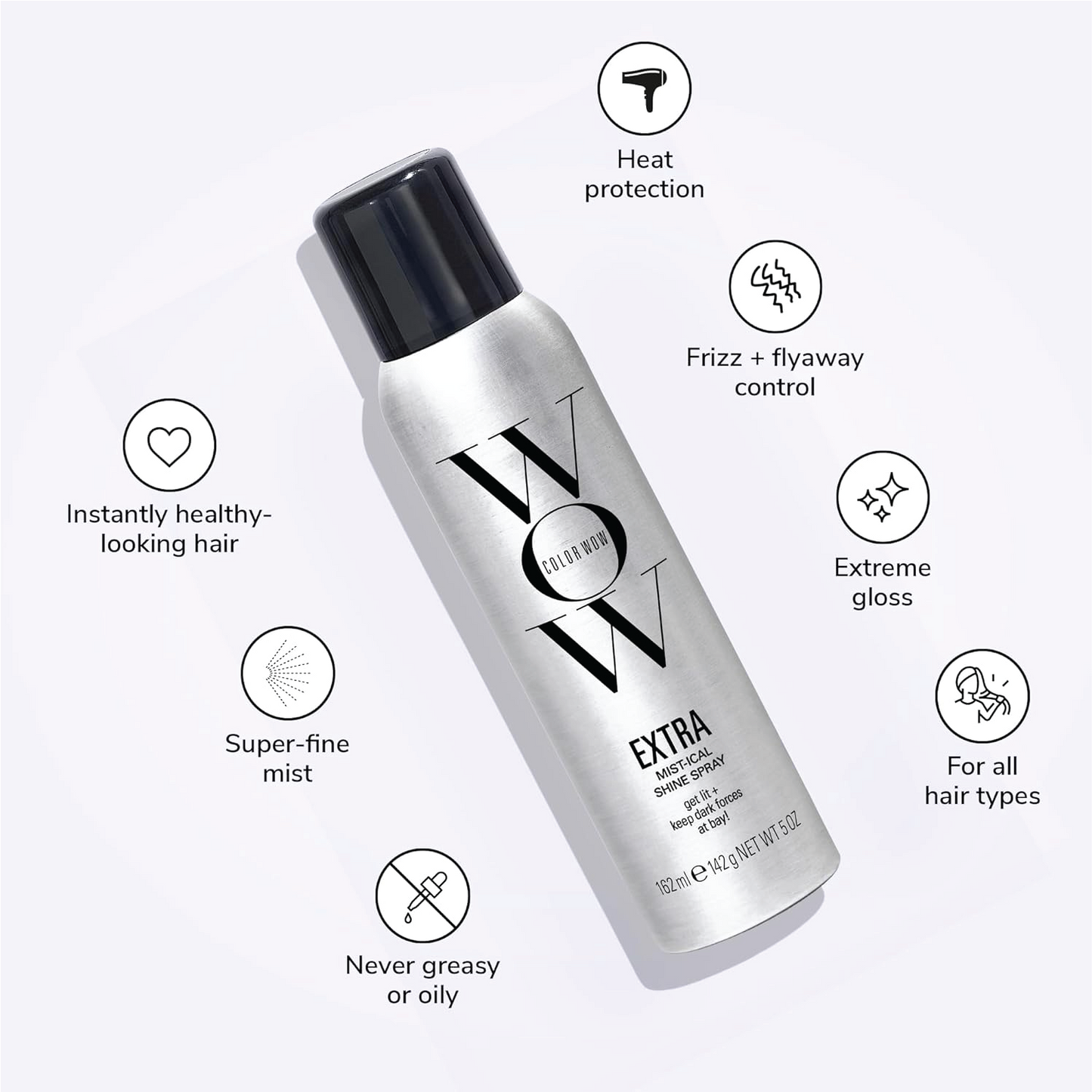 COLOR WOW Extra Mist-Ical Shine Spray for Enhanced Performance 162ml