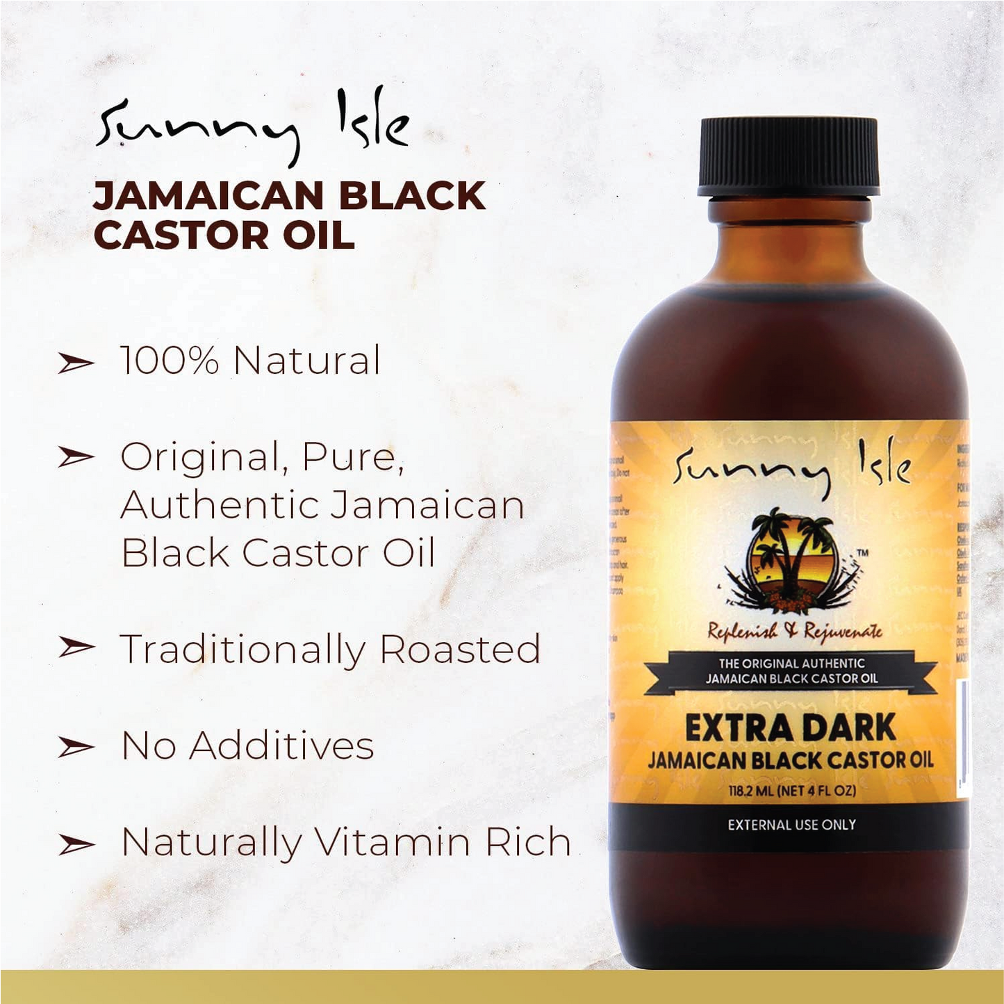 Sunny Isle Jamaican Castor Oil - Extra Dark 118.2 ml