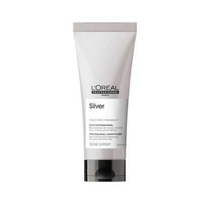 L'Oreal Professionnel Serie Expert - Silver Violet Dyes + Magnesium Neutralising and Brightening Conditioner (For Grey and White Hair) 200ml