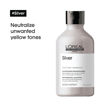 L'Oreal Professionnel Serie Expert - Silver Violet Dyes + Magnesium Neutralising and Brightening Conditioner (For Grey and White Hair) 300ml