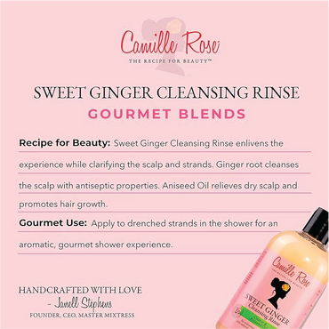 Camille Rose Sweet Ginger Hair Cleansing Rinse Shampoo 355ml