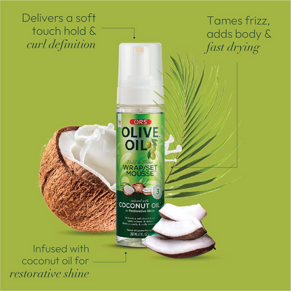 ORS Olive Oil WRAP-SET MOUSSE Coconut Oil 207ml
