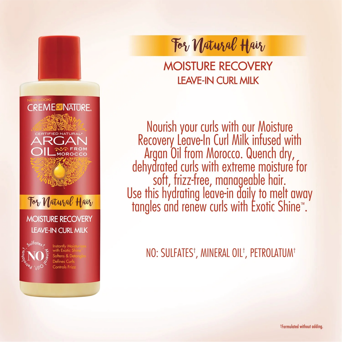 Creme of Nature Argan Oil Moisture Recovery Leave-In Curl Milk 236ml
