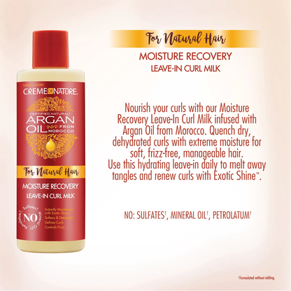 Creme of Nature Argan Oil Moisture Recovery Leave-In Curl Milk 236ml