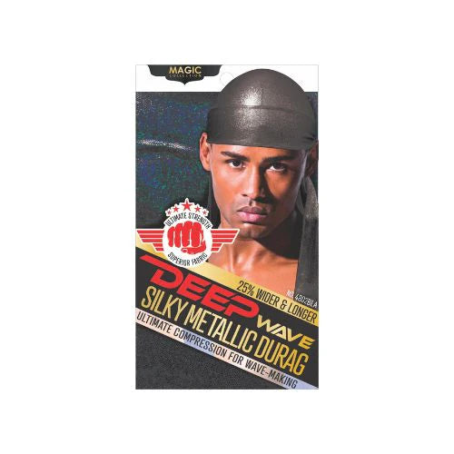 MAGIC COLLECTION MEN'S DEEP WAVE SILKY METALLIC DURAG