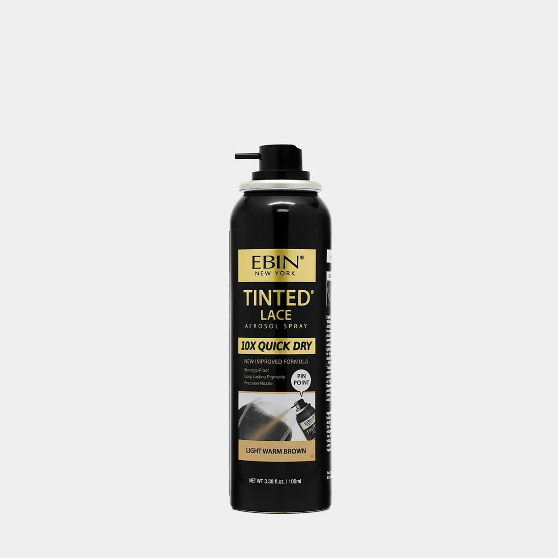 EBIN TINTED LACE 10X QUICK DRY SPRAY - LIGHT WARM BROWN-100 ML