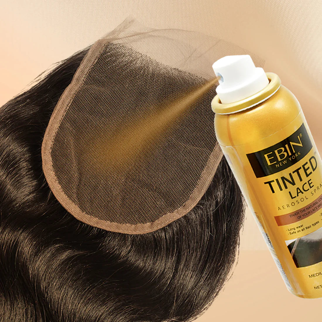 EBIN TINTED LACE AEROSOL SPRAY - DARKEST BROWN