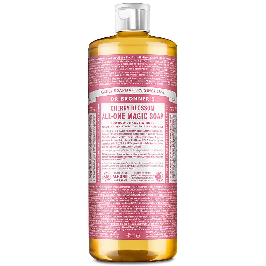 DR.BRONNER'S CHERRY BLOSSOM ALL-ONE MAGIC SOAP - 945ML