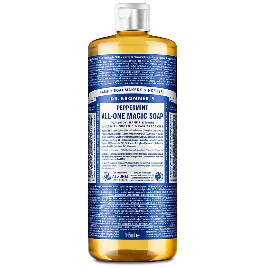 DR.BRONNER'S PEPPERMINT - PURE-CASTILE LIQUID SOAP
